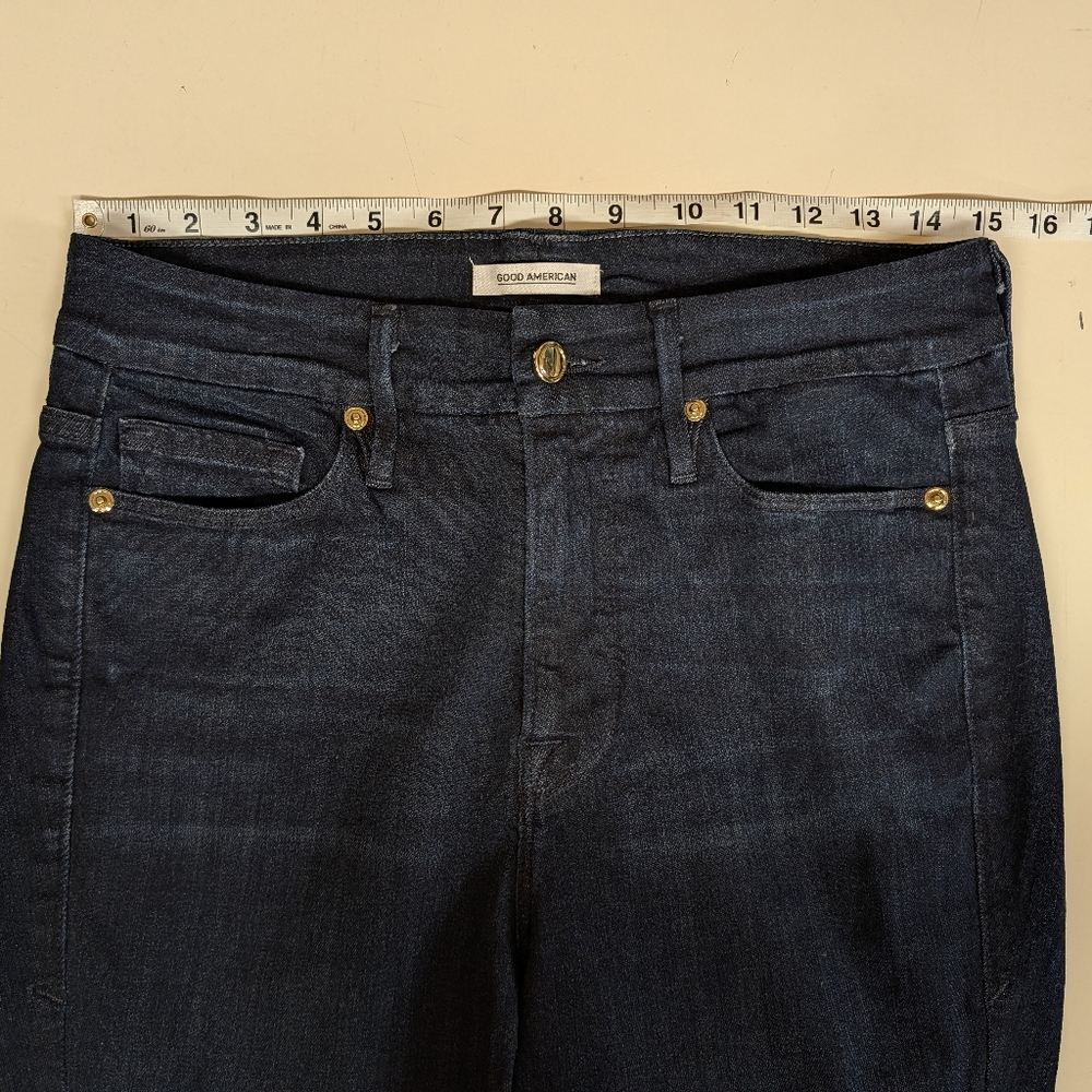 Good American Good Legs Jeans Dark Wash High Rise Skinny Stretch Denim - Picture 9 of 12